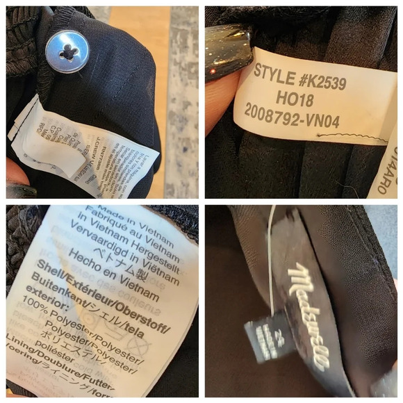 NWT Madewell Black Smocked Thistle Cami Jumpsuit in Plus Size 24. Pockets - Picture 3 of 15